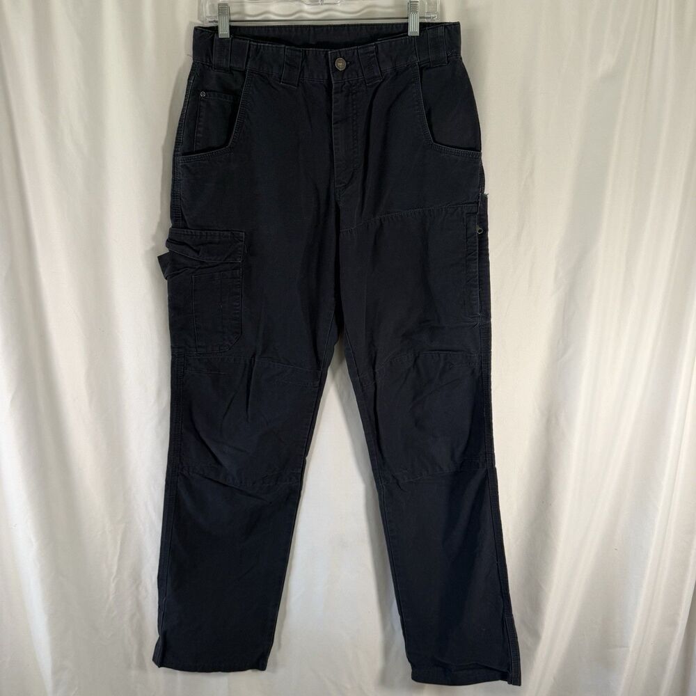 Design Collection by Cintas Tactical Pants Men's 32 Blue Zip Cargo Pockets